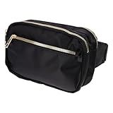 Homoyoyo Riñonera Deportiva Negra para Mujer, Ajustable y Ligera, Multifunción para Correr, Senderismo y Viaje, Bolsa de Cinturón Portátil para Teléfono y Objetos Pequeños