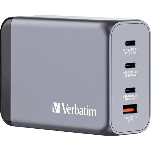 Cargador GaN 240W Verbatim para cargar cuatro dispositivos a la vez sin esperas