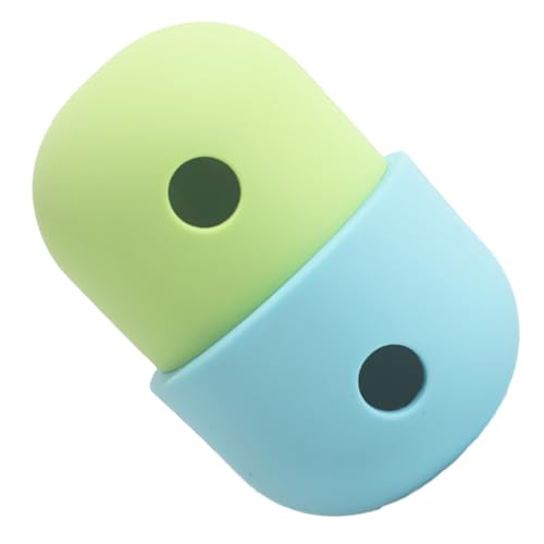 Fockety Hundepuzzle, Zähneknirschen, Abnehmbar, Langsamer Fressnapf, Hundeleckerli, Spielzeugspender, Silikon, Unschädlich für die Katze (Kleine Abdeckung in fluoreszierendem Grün mit #12)