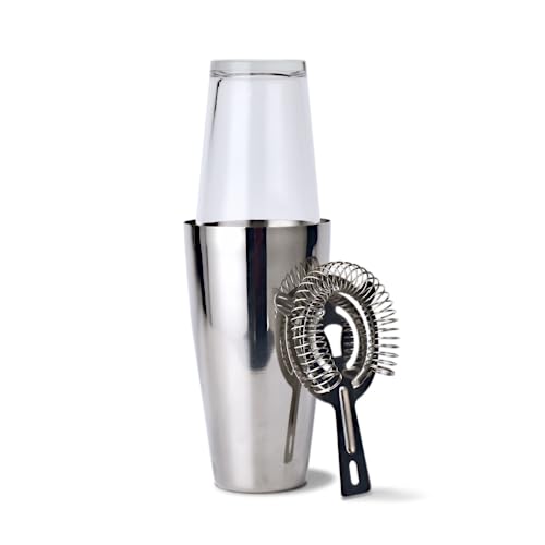 WD Lifestyle Boston Cocktail Shaker and Strainer Set