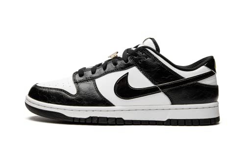 Nike Men's Dunk Low Retro Basketball Shoes, White Black, 12 US