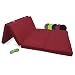 Produktbild Beautissu Comfort Klappmatratze 120x195 cm Dunkelrot - faltbares Reisebett 7cm dick als Campingbett oder Gästematratze - Klappbett mit Tragegriff und Klettverschluss für Transport