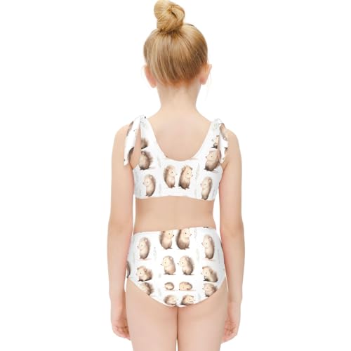 Girls' Bikini Set, Hedgehog Kids Swimsuit 2 Pcs Beach Bathing Suit4