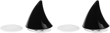 2 Pcs Black Motorbike Helmet Horns/Cat Ears Corner Decoration Soft Suction Cup Paste Type Motorbike Helmet Conversion Accessories Helmet Decoration, Helmets