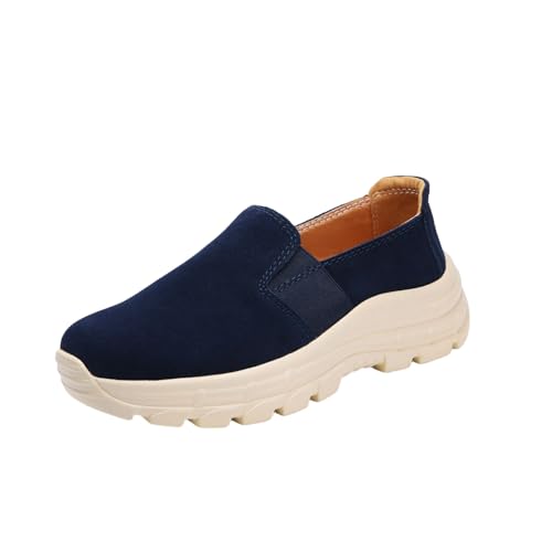Mocassins souples femme contre la fatigue des pieds avec plateforme