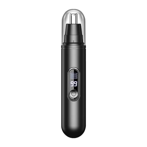 Ear and Nose Hair Trimmer for Men Women–2024 Nose Hair Trimmer Clipper Pro-14,000 RPM Motor with LED Display, Type C Rechargeable Ear Hair Trimmer with Dual Edge Blades, IPX7 Waterproof Cover