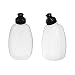 2 Leakproof Sports Water Bottles for Marathon with Push Pull Cap, Flask Replacement for Hydration Running Belt (10ounce/280milliliter)