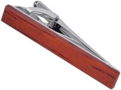 Men's Natural Red Wooden Tie Clip