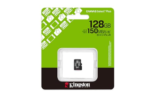 Image of Kingston Canvas Select Plus Micro SD Memory Card 128GB MicSDXC Gen3 150R A1 SD Adapter Not Included - SDCS3 /128GBSP