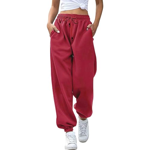 Drymnoc Womens Jogging Pants with Pockets Bottom Trendy Fall Fashion Drawstring Sweatpants Athletic Jogger Lounge Sweat Pants