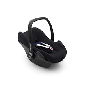 Original Dooky Seat Cover Schonbezug Uni Black für Babyschale Universalgröße geeignet für 3 und 5 Punkt Gurtsystem Autositz, für Altersgruppe 0+, schwarz