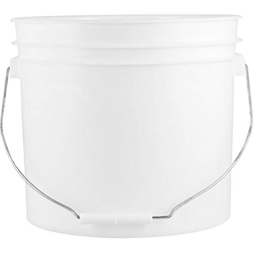 3.5 Gallon Plastic Buckets & Pails White - 3 Pack #TOP1
