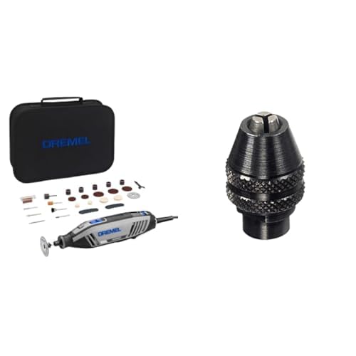 Dremel 4250 Outil Rotatif Multifonction 175W avec 35 Accessoires Vitesse Variable 5000-35000 tr/min & 4486 Mandrin Universel Autoserrant de 0,8mm à 3,2mm pour Outil Multifonction Rotatif