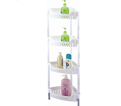 Above Edge AE3741 4 Tier Corner Storage Basket, White