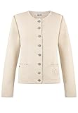 funkelndes Straßmotiv Stockerpoint Damen Malou Strickjacke, Natur, S