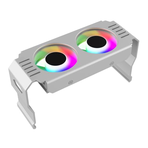 rbbme D50 ARGB 同期ヒートシンク クーラー 4 ピン メモリ モジュール冷却デュアル ファン ARGB ライト メモリ冷却クーラー ラジエーター簡単インストール A