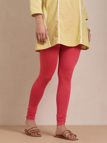 Image of TWIN BIRDS Tailored Cut and Classic Fit Super Stretchable Elastane Fabric Churidar Leggings for Women
