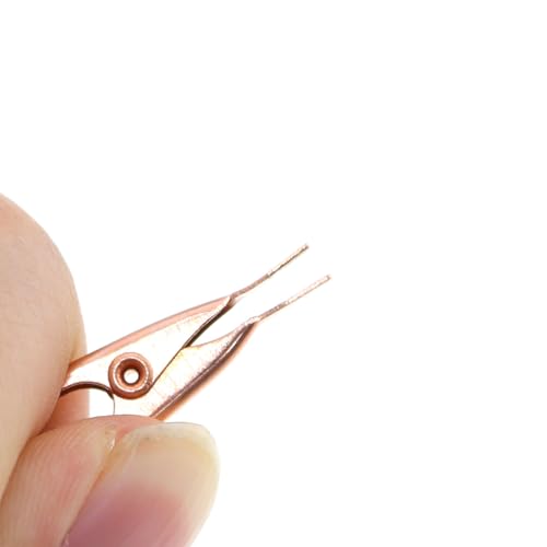 Image of MEETOOT 10PCS Compact Power Supply Charging Clip Test Clip 27MM All Copper Flat Crocodile Clip for Soldering Heat Sinks or Test Lead Connector