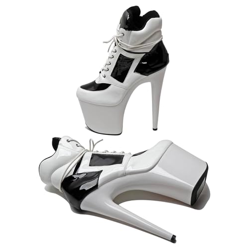 WUXIN H&P Women's 8 in Pole Dance Boot Shoes Heels,8 in Exotic Stiletto Pole Dance Boot Shoes Platform,8 in Stiletto Platform Pole Dancing Shoes Ankle Boots Heels 20 cm4