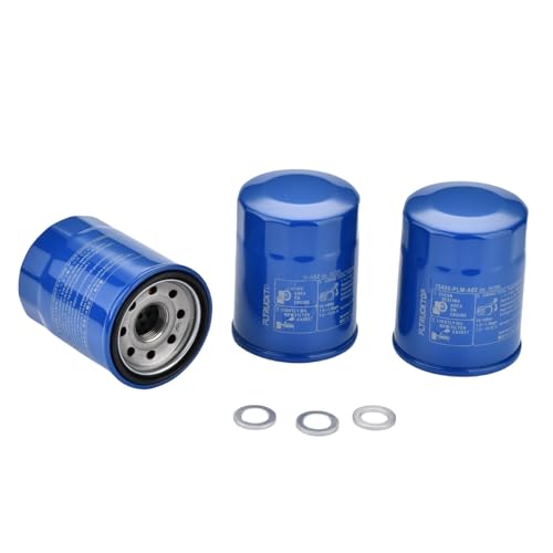 FLTRUCKTOP 3PCS 15400-PLM-A02 94109-14000 Oil Filters Drain Plug Gasket Kit for Honda Acura - Accord CR-V Civic Fit Pilot Replaces 15400-RTA-003 15400-PR3-003 15400-PH1-014 15400-PR3-405