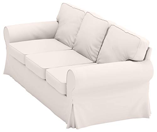 The Heavy Duty Polyester Ektorp 3.5 Seat Width: 98" (Not Regular 3 Seat) Sofa Cover Replacement is for IKEA Ektorp Three and Half Sofa Cover, an Ektorp Sofa Slipcover Replacement (Polyester Beige)