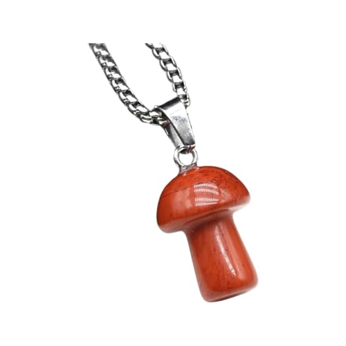 Collar de plata de ley 925 con forma de seta para mujer, colgante de piedra natural, amatista, cuarzo, cadena de eslabones de ópalo, cristales curativos, collares, gargantilla