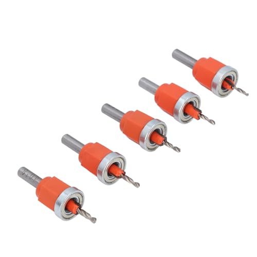 Countersink Drill Bit Set including Adjustable Depth Stop, 5 Pieces, for Wood and Plastic 2.8mm to 4.0mm - Image 4