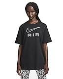 Nike Damen nsw tea bf T Shirt, Black/White, XL EU