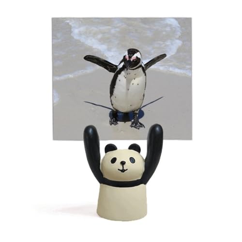 Porte-mémo antarctique pingouin figurine support photo dessin animé panda mignon