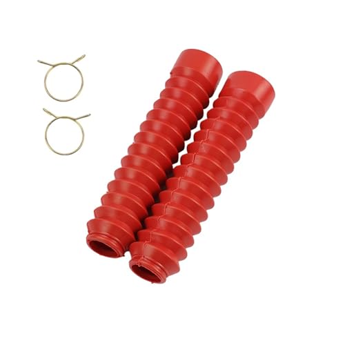 Image of Air Suspension Shock Absorber RACING Motorcycle Front Fork Shock Dust Covers Gaiters Boots Rubber Protector Boot For Dirt Pit Bike Off Road Universal