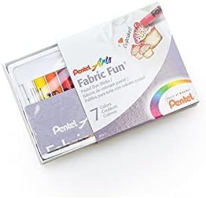 Pentel Fabric Fun Pastel Dye Stick (Pack of 7), Assorted Colors, PTS-7