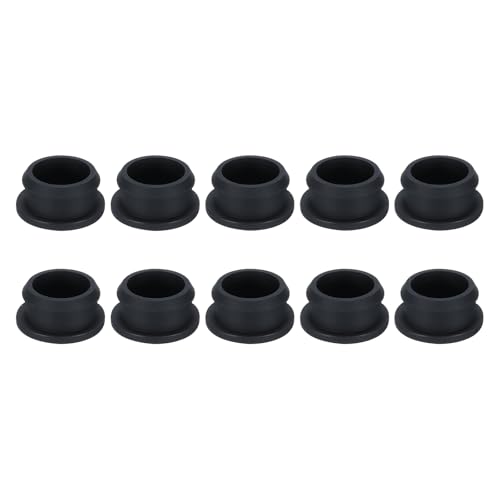 Image of Snap in Locking Hole Plugs Rubber Panel Seal Cover Drilled Silicone Caps, [for Kitchen Rubber, Waterproof Sealing Plugs] - 25mm /0.98in /Black /10Pcs