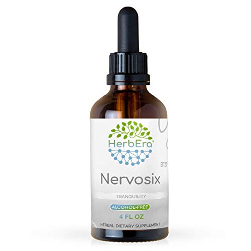 Nervosix B120 Alcohol-Free Extract Tincture, Organic: Passionflower Herb, Siberian Ginseng Root, Holy Basil Herb, Reishi Mushroom, Rhodiola Root, Schisandra Berry, Gotu Kola Herb. Tranquility 4 Fl Oz
