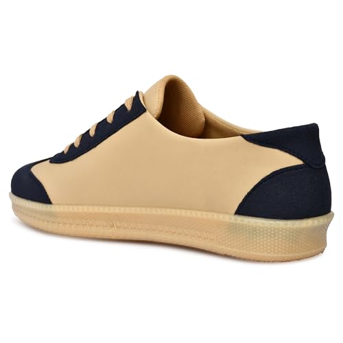 Image of Leatherkraft Men Low-Top Lace-Up Sneakers Tan