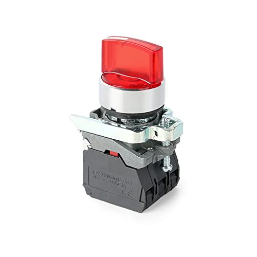 Interrupteur LED XB4-BK2365 220V bouton rotatif à manette courte avec contact NO/NC