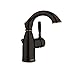 Moen 84144BRB Sarona One-Handle Single Hole Rustic Farmouse Bathroom Sink Faucet with Optional Deckplate, Mediterranean Bronze