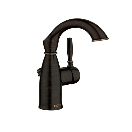 Moen Sarona Mediterranean Bronze One-Handle Single Hole Rustic Farmhouse Bathroom Sink Faucet with Optional Deckplate, 84144BRB by Moen - Used condition - US$63.55