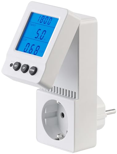 revolt Stromkosten Messgerät: Digitaler 230-V-Energiekostenmesser mit Aufklapp-XL-Display, 3.680 W (Energie-Messgerät, Strom-Verbrauchsmesser, Mess)