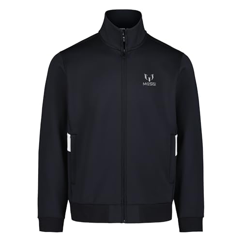 Image of Messi Men's Lifestyle Track Jacket, Zip-up Outerwear for Adults | Comfortable Fit