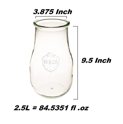 Tulip Jar with Wide Mouth - 84.5 fl. oz - for Canning and Storage