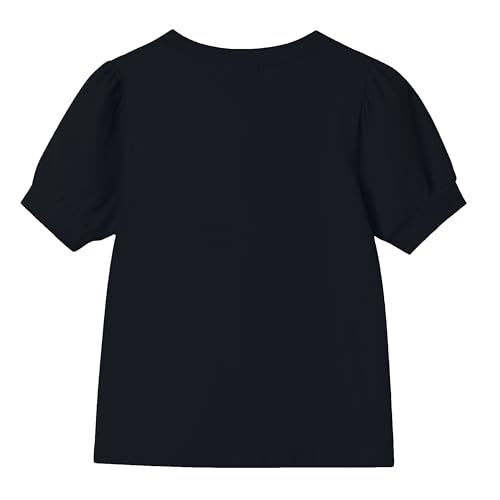 Image of Girls' Puff Sleeve Cotton T-Shirt Cute Summer Tops for Girls