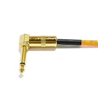 1-Pack - Set of 1 piece, 1 color & 1 length Mono Patch Cable - 2 x TS 6.35mm 1/4" - Analog Mono Jack/Male - Angled Unbalanced 1/4" cables are typically used to connect mixers to equalizers, crossovers, compressors, effects units or amplifiers TS 1/4"...