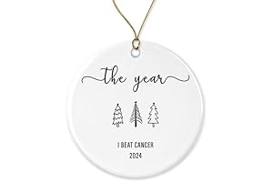 The Year I Beat Cancer Ornament - Cancer Sucks Ornament - Cancer...
