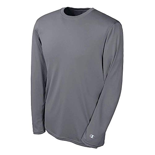 Champion Double Dry Long Sleeve Tee,Stone Grey,X-Large