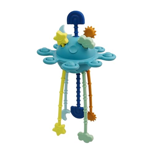 Food Grade Silicone Pull String Baby Toy, Montessori Pull String Sensory Toy for 6-12-18 Months Babies Teething Toys,Toddler Fidget Toys Birthday Gift for Infant/Toddler