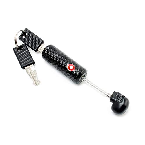 Preisvergleich Produktbild TSA-zugelassene Gepäckschlösser mit Schlüsseln für unterwegs Flexibles Ultra Sicheres Mini Schlüsselschloss & Metall-Zink-Legierung Material,Schwarz * 1 Stück