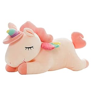 Unicorn Stuffed Animals, Soft Unicorn Plush Hugging Pillow Toy Gifts for Kids (Pink, 12 in)