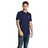 Composición: 100% algodón Jack & Jones Jjegordon Shark Polo SS Noos Camisa, Azul Marino, L para Hombre