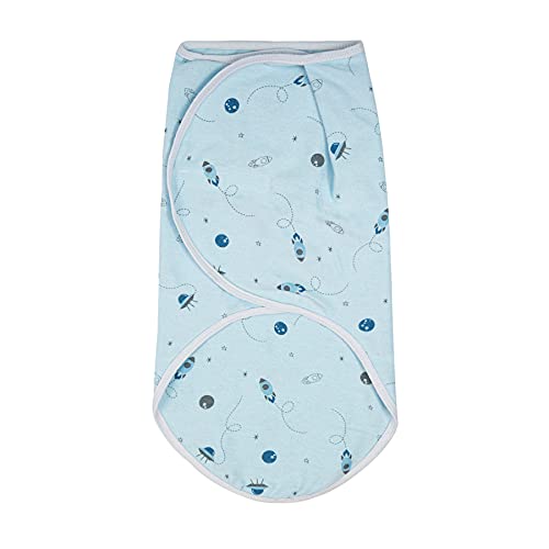 Cueiro Swaddle Ajustável Papi Compose 70Cm X 62Cm Contem 01 Un, Papi Textil, Azul, 70X62