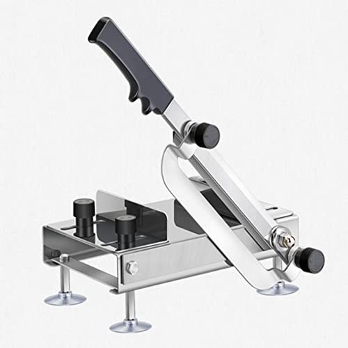 WERYU Manueller gefrorener Fleischschneider, Edelstahl-Fleischmesser Rinder Hammelbrötchen Fleischschneider…